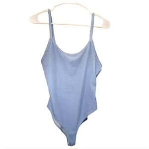 Forever 21 Blue Velvet Tank Top Leotard One Piece Size Medium